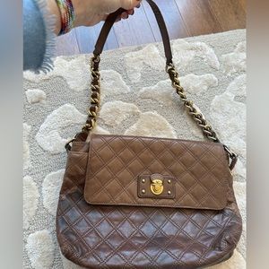 Marc by Marc Jacobs collection purse leather $1190 or parts taupe gold